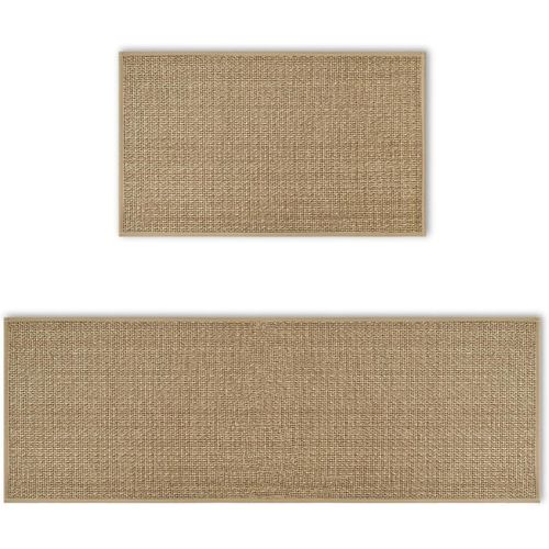 Kalanka-Lot De 2 Tapis De Cuisine Lavables Pour L'intérieur Et L'extérieur - 43 X 73 Cm Et 43 X 118 Cm