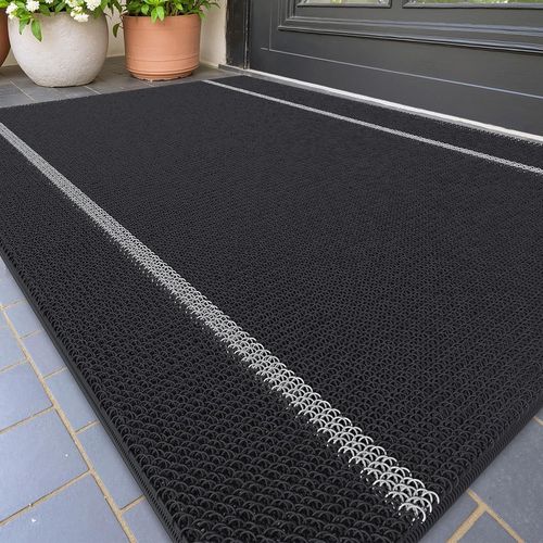 Chenquansarl-Color G Paillasson Extérieur, Tapis Exterieur Entree Robuste Antidérapant, Lavable, Essuyer Chaussure, Anti-Poussière, Tapis De Porte Extérieur Imperméable Pour Entrée, Jardin, 43.5x75 C