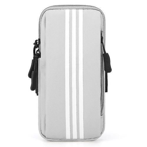 Brassard De Téléphone Portable Pour Coureurs - Manchon De Bras Gris Imperméable Pour Entraînements Et Activités De Fitness