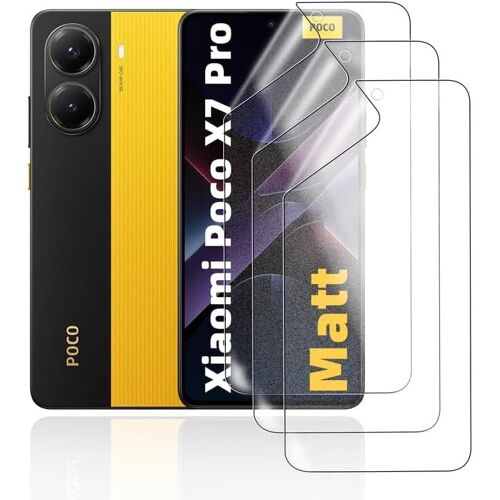 KAL-Mat Film Hydrogel Pour Xiaomi Poco X7 Pro, 3 Pièces Tpu Film Protection Écran Matte, Flexible Film De Protection D'Écran, Antireflets, Anti-Traces