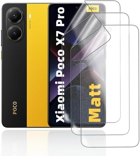 KAL-Mat Film Hydrogel Pour Xiaomi Poco X7 Pro, 3 Pièces Tpu Film Protection Écran Matte, Flexible Film De Protection D'Écran, Antireflets, Anti-Traces