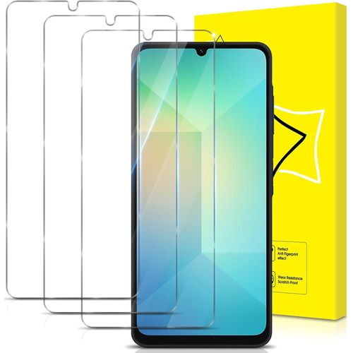 JGD-Lot de 3, Verre Trempé pour Samsung Galaxy A06 [Vitre Protecteur 9H Dureté] [sans Bulles] [Anti-Rayures] Film Protection écran Compatible avec Samsung Galaxy A06