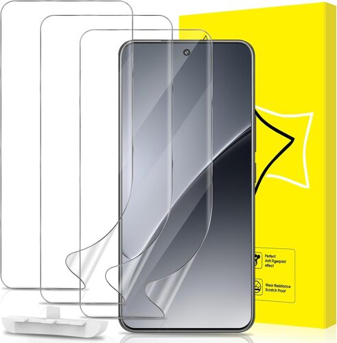 KALANKA-Lot de 3, Protection Ecran pour Xiaomi 15 Ultra/Xiaomi 15 Pro 5G [Non-Verre] [HD Clear] [Sans Bulles] [Anti-rayures] Films de Protection en TPU Flexible