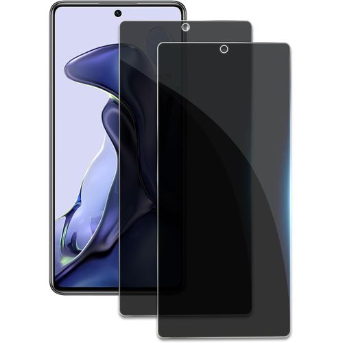 [2 Pieces] Anti-Spy Tempered Glass For Xiaomi 11t/11t Pro, Privacy Screen Protector, 9h Hardness Screen Protector, Anti-Scratch, Anti-Fingerprint, Bubble-Free