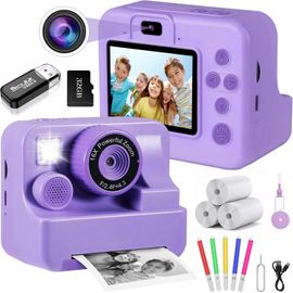 ChenQuanSarl-Appareil Photo Instantané Pour Enfants - Appareil Photo Numérique 12 Mp Avec Écran De 2,4"" - Vidéo 1080P - Appareil Photo Multifonction Pour Garçons Et Filles De 3 À 12 Ans