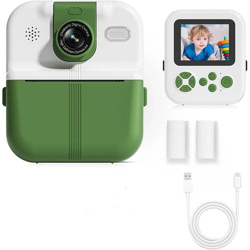 Appareil Photo Imprimable Instantané,Appareil Photo 1080P 48Mp Pour Tout-Petits,Écran Ips De 2,4 Pouces,Objectif Rotatif À 180 Degrés,Appareil Photo Selfie Portable Avec 3