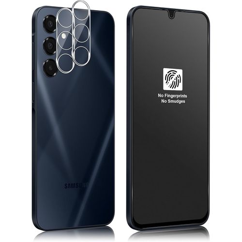 CAUC-Couverture Complète Verre Trempé Mat pour Samsung Galaxy A16 5G / 4G et Caméra Arrière Protecteur [2+2 Pièces], Anti-Reflet, Anti-Traces de Doigts, 9H Dureté Matt Protection écran