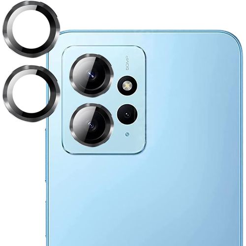 Kal-[Protection Complète Caméra Arrière Protecteur Compatible Avec Xiaomi Redmi Note 12 4g, [Double Protection] Metal + Verre Trempé, Verre Trempé Camera Pour Xiaomi Redmi Note 12 4g - Black