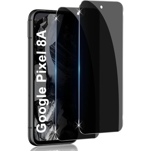 CAUC-Verre Trempé Anti-Espion pour Google Pixel 8A, 2 Pièces Protection Écran de Confidentialité, Dureté 9H Glass Privacy Film