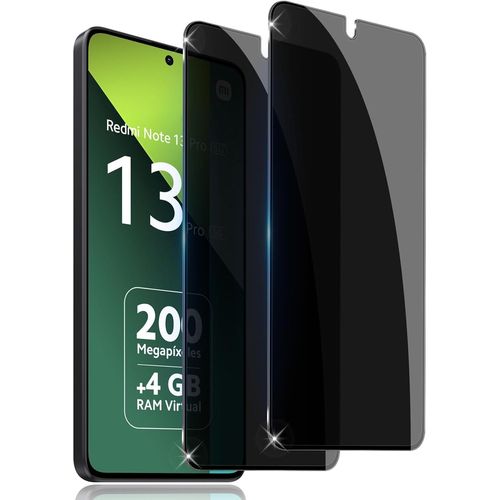 Kal-Verre Trempé Anti-Espion Pour Xiaomi Redmi Note 13 4g/5g, Note 13 Pro 4g/5g, 2 Pièces Protection Écran De Confidentialité, Dureté 9h Glass Privacy Film