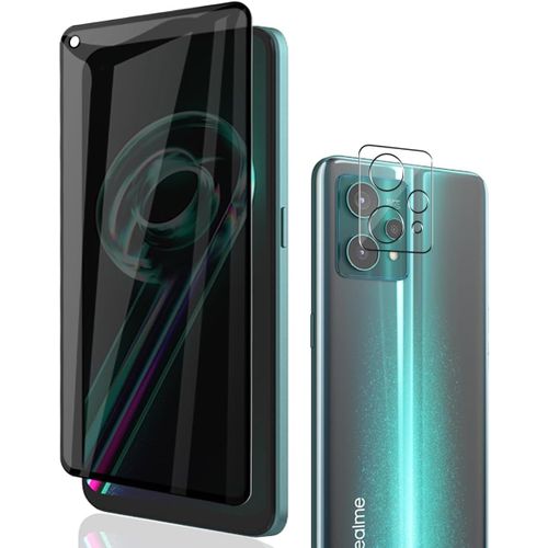 Kal-Verre Trempé Anti-Espion Pour Realme 9 Pro 5g,Film Anti-Espion 1 Pièces + Caméra Arrière Protecteur 1 Pièces,9h Dureté,Anti-Rayures,Sans Bulles Pour Realme 9 Pro 5g Protection Décran