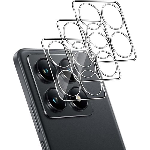 Pack 3 Protège¿Lentilles En Verre Trempé Pour Xiaomi 14t Pro 5g ¿ Dureté 9h Anti¿Rayures, Ultra¿Transparent Hd, Revêtement Oléophobe, Installation Facile