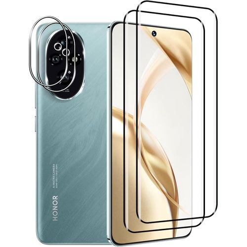 Kal-Verre Trempé Pour Honor 200 5g, 2 Pièces 3d Film Protection Écran Et 2 Pièces Caméra Arrière Protecteur, Protector Tempered Ultra Resistant Vitre Ecran Protecteur Anti Rayure