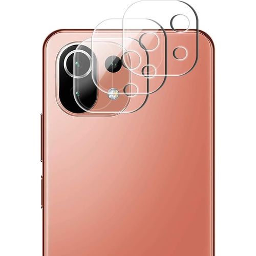 Protection Verre Trempé Caméra Arrière Pour Xiaomi Mi 11 Lite - Pack 3 Pièces, Ultra¿Fin 0,15 Mm, Anti¿Rayures, Sans Bulles, Hd