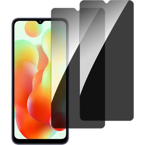 Kal-Verre Trempé Anti Espion Pour Xiaomi Redmi 12c [2 Pièces] Ultra Résistant Film Protection Écran, Dureté 9h, Anti-Rayures, Sans Bulles, Hd Transparent
