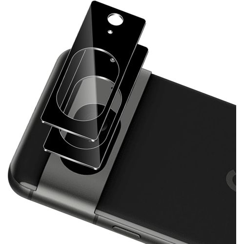 2 Pièces Protection Objectif Caméra Arrière Pour Google Pixel 8 - [Noir], 9h Dureté Ultra Résistant Anti-Rayures Verre Trempé Caméra Film, Ultra Hd Sans Bulles Vitre Protecteur