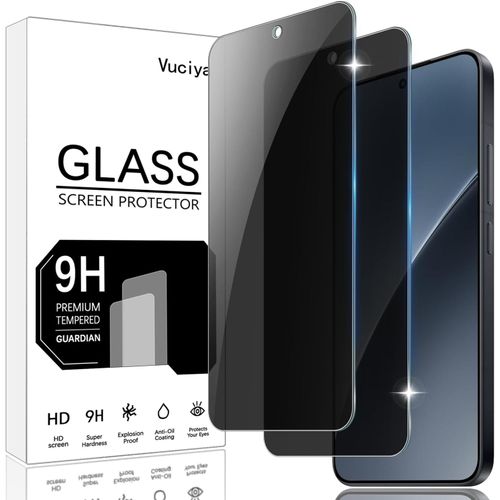 Kal-Lot De 2 Protection Écran Anti-Espion Pour Xiaomi 15 Verre Trempé 9h Dureté Vitre Film Résistant Aux Rayures Anti-Shatter Anti-Fingerprin Bubble Proof