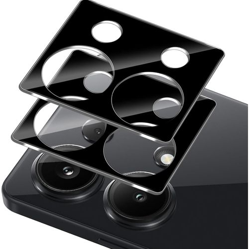 Kal-2 Pièces Protection Objectif Caméra Arrière Pour Xiaomi Redmi Note 13 Pro 4g - [Noir], 9h Dureté Ultra Résistant Anti-Rayures Verre Trempé Caméra Film, Ultra Hd Sans Bulles Vitre Protecteur