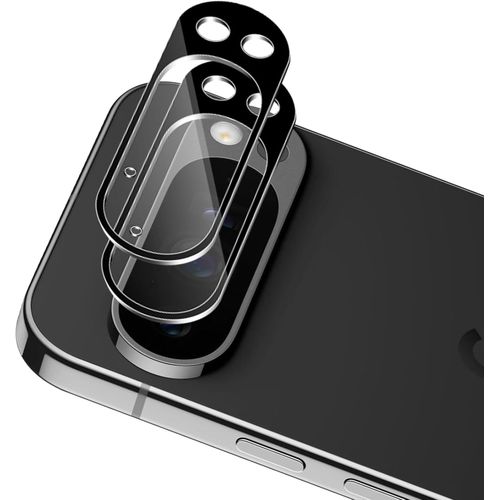 2 Pièces Protection Objectif Caméra Arrière Pour Google Pixel 9 Pro - [Noir], 9h Dureté Ultra Résistant Anti-Rayures Verre Trempé Caméra Film, Ultra Hd Sans Bulles Vitre Protecteur