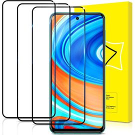 CAUC-Lot de 3, Verre Trempé pour Xiaomi Redmi Note 9 Pro/Redmi Note 9s [Couverture Complète] [Vitre Protecteur 9H Dureté] [Sans Bulles] [Anti-rayures] Film Protection écran