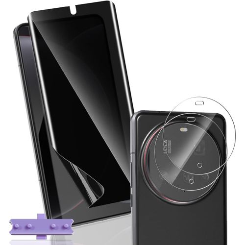 Kal-Protection D'écran Pour Xiaomi 15 Ultra Anti-Espion Film Flexible 1 Pièces + Arrière Caméra Verre Trempé 2 Pièces, Anti-Spy Protection Pour Xiaomi 15 Ultra Non-Verre Trempé