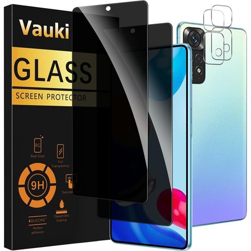 Kal-Verre Trempé Anti Espion Pour Xiaomi Redmi Note 11/Note 11s Avec Caméra Arrière Protecteur [2+2 Pièces],Anti-Espion Film De Protection D'écran,Dureté 9h Privacy Anti-Spy Vitre,Anti-Rayures