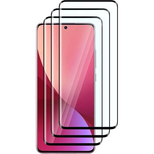 Kal-3 Pièces Verre Trempé Pour Xiaomi 12/12x,3d Couverture Complète,Anti-Rayures,9h Dureté,Sans Bulles,Hd Protection Décran