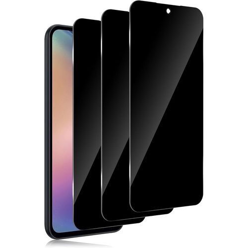 Protège¿Écran Vie Privée En Verre Trempé Pour Samsung Galaxy A54 5g ¿ Antiespion 9h, Couverture Bord À Bord, Haute Sensibilité, Antitraces, Sans Bulles ¿ Lot De 3