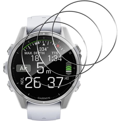 Kal-Verre Trempé Pour Garmin Fenix 8 43mm [3 Pièces], Sans Bulles 9h Hd Ultra Résistant Protection Écran Film En Vitre Trempé Protecteur D'écran [Transparent]