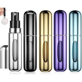 Lbgwp60-Lot De 5 Atom Urs De Parfum Rechargeables 5 Ml, Mini Vaporisateur, Distributeur D'eau De Cologne Sans Fuite, Idéal Pour Fêtes Et Voyages 