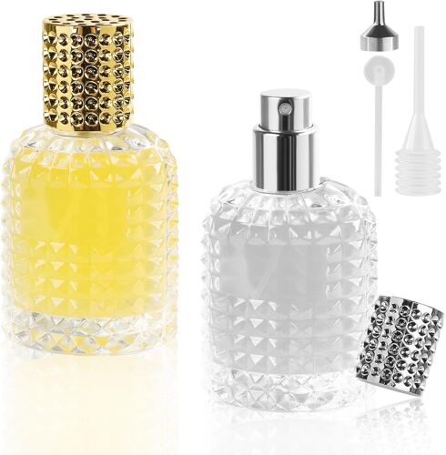 Kalanka-Lot De 2 Flacons De Parfum Rechargeables En Verre De 50 Ml - Petit Flacon De Parfum Portable - Pour Voyage, Rendez-Vous 