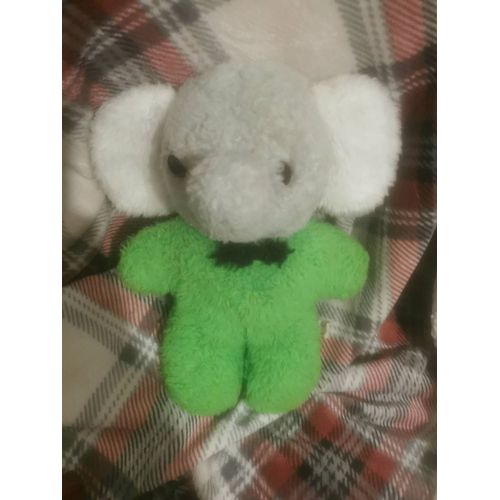Doudou Peluche Babar Vert Gris New Pel Vintage