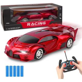 loc-Voiture Telecommandé Enfant,Voiture Teleguidee,Voiture Rc Rotation 360° Avec Phare,Rc Ift Car,Pour Enfants Garçons Filles 3 4 5 6 7-14 Ans,Rouge