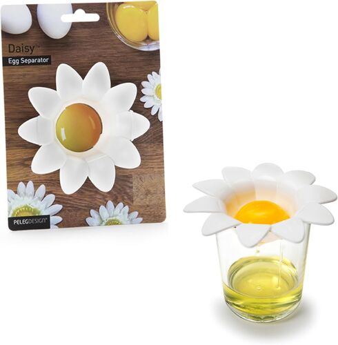Peleg Design Daisy Séparateur Oeuf Jaune Et Blanc,Gadget De Cuisine Mignon,Outil De Pâtisserie,Séparateur De Jaune D'oeuf En Forme De Fleur