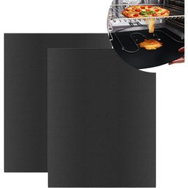 KAL-Tapis De Grill 40X33 Cm. Tapis De Gril Antiadhésif, Accessoires De Gril, Réutilisable Et Facile À Nettoyer, Adapté Aux Grils À Charbon De Bois Et Aux Grils Électriques