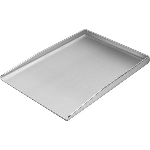 ASFASFq-Plancha universelle en acier inoxydable - 37 x 26 cm - Pour barbecue à gaz Weber et barbecue au charbon de bois - Rectangulaire - Universelle et massive
