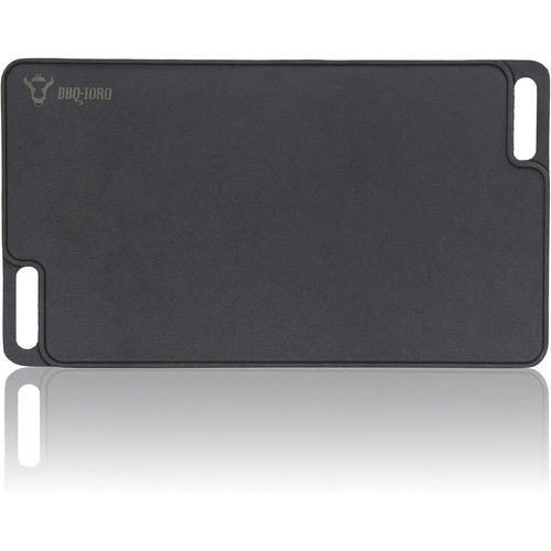 LETNERNY-Plaque De Cuisson En Fonte Avec Poignées - 45 X 25,5 Cm - Plaque Réversible, Utilisable Des Deux Côtés - Rectangulaire, Universelle Et Massive - Pour Charbon De Bois Et Gaz - Accessoires De