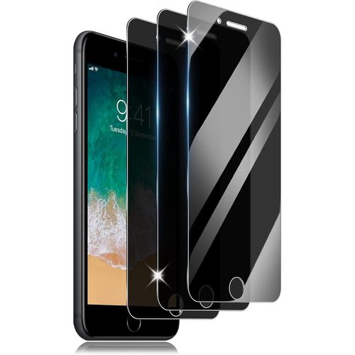 KAL-Verre Trempé Pour Iphone 7 Plus/Iphone 8 Plus Anti-Espion Protection D'Écran, 3 Pièces Protector Hd Vitre 9H Glass Anti-Rayures