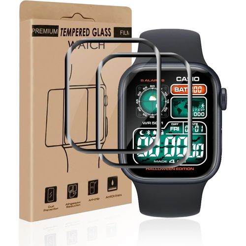 Kal-Lot De 2 Films De Protection D'écran En Verre Blindé Pour Apple Watch Series 7/8/9 41 Mm, Haute Clarté, Anti-Rayures, Film De Protection Pour Apple Watch 41 Mm