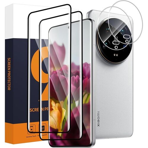 KAL-Lot De Films De Protection D'Écran En Verre Blindé Pour Xiaomi 14 Ultra 5G, Dureté 9H, Couverture Complète 3D, Toucher Sensible, Sans Bulles, Haute Définition Xiaomi 14 Ultra