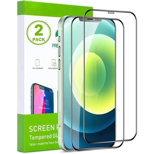 Kal-Lot De 2 Verres Trempés De Protection Compatibles Avec Apple Iphone 12 Xii | 6,1 | Verre De Protection | Edge+ Protection | Ultra Clair | Verre Moulé 3d | Easy Applicator