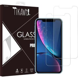 KAL-Verre Trempé Compatible Apple Iphone 11 / Xr (6.1"") Pack De 2 Film De Protection En Verre, Haute Résistance (9H) Et Sans Bulles D'Air, Installation Rapide Et Facile