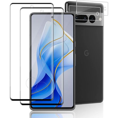 KAL-Lot De Films De Protection D'Écran En Verre Blindé Pour Google Pixel 7 Pro 5G, Bord 3D De Qualité Supérieure Avec Protection De L'Appareil Photo, Ultra Résistant, Anti-Poussière