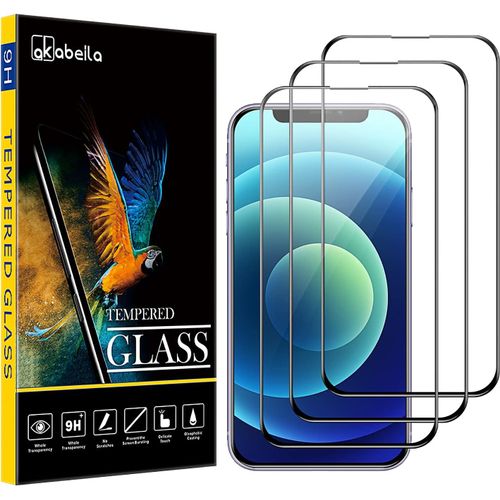 KAL-Lot De 3 Films De Protection D'Écran Pour Iphone 13 Mini 5.4 Pouces En Verre Trempé Hd De Qualité Supérieure, Installation Facile, Anti-Rayures Et Sans Bulles Couverture Complète