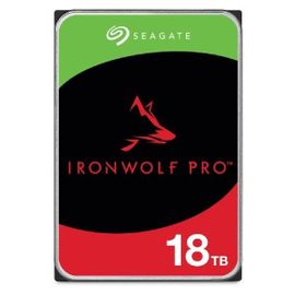 Seagate IronWolf Pro ST18000NT001 - Disque dur - 18 To - interne - 3.5" - SATA 6Gb/s - 7200 tours/min - mémoire tampon : 256 Mo - avec 3 ans de Seagate Rescue Data Recovery
