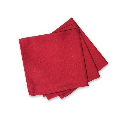 Lot De 3 Serviettes De Table 40x40 Cm Alix Rouge, Par Soleil D'ocre