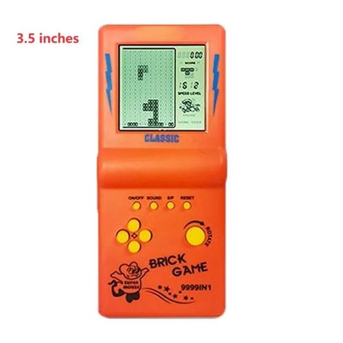 Machine de jeu portable jeu de briques Console de jeu pour enfants joueurs de jeu portables jeu électronique enfants jeux de plaisir joueur classique-3.5 inches orange