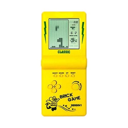 Machine de jeu portable jeu de briques Console de jeu pour enfants joueurs de jeu portables jeu électronique enfants jeux de plaisir joueur classique-3.5 inches Jaune