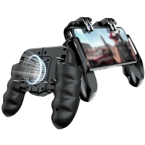 H9 6 Doigt Téléphone Portable Jeu Déclencheur Manette Manettes Contrôleur Avec Radiateur Objectif Tir L1r1 Bouton Clé Pubg Pour Ios Android-1pcs H9