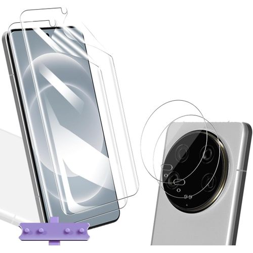 Kal-Protection Écran [Non-Verre Trempé] Pour Xiaomi 14 Ultra Et Caméra Arrière Protecteur Verre Trempé +2 Pièces],Tpu Flexible Auto-Cicatrisant Protection Écran Pour Xiaomi 14 Ultra